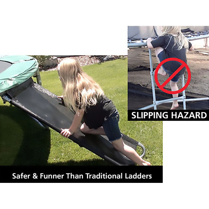Trampoline Pro Universal Slide & Climber - Heavy Duty Steel, Folds Up, 250 Lb Capacity, 53" Long